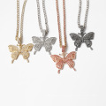 Shangjie OEM Cadina de clavícula Diamante Gran collar de mariposa de mariposa Mujeres de diálogo diálulas de 18 km collares de oro
